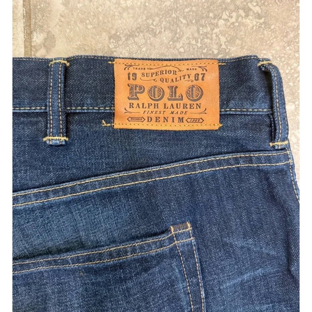 Polo Ralph Lauren Mens Big & Tall 50B x 32 Dark Wash Indigo Denim‎ Jeans